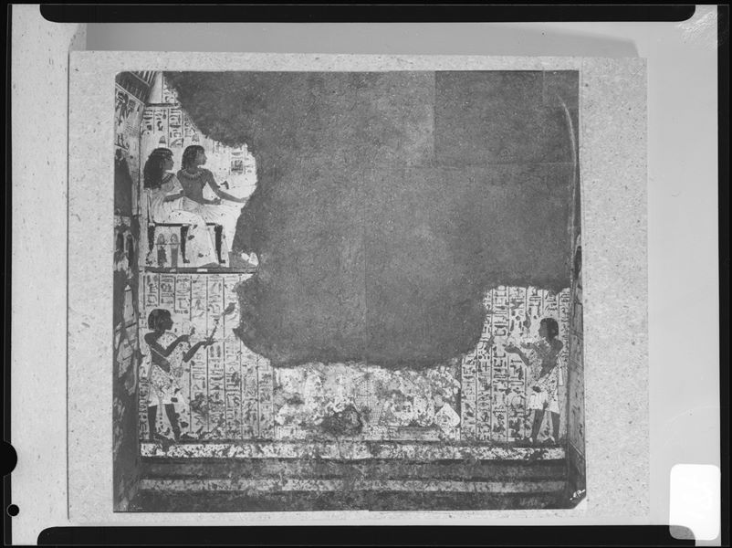 Inside the chapel of Maya, what remains of the decoration on the back wall can be seen, restored and reconstructed at Museo Egizio.