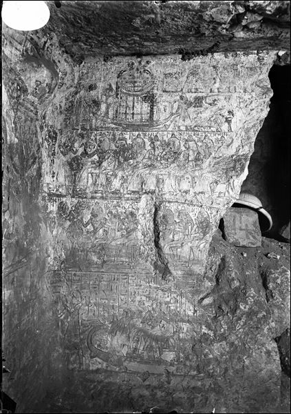 Parete decorata della tomba di Qen (TT4). 