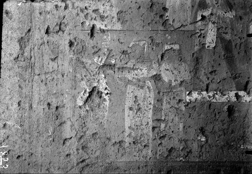 Part of the left wall from the funerary chapel of Kha and Merit. Schiaparelli excavations.