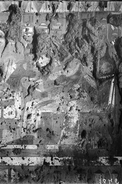 Part of the left wall from the funerary chapel of Kha and Merit. Schiaparelli excavations.