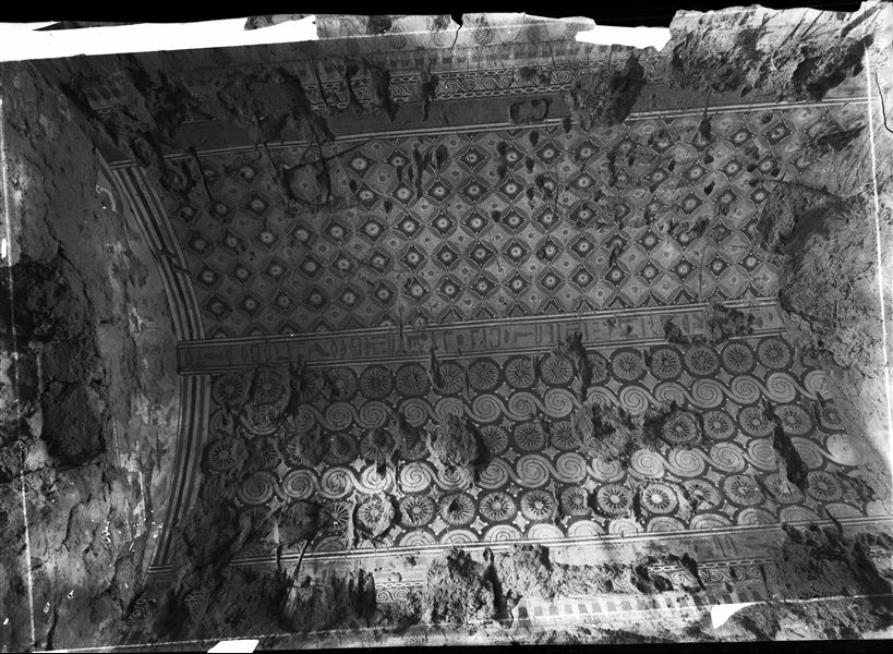 The ceiling decoration from the funerary chapel of Kha and Merit. Schiaparelli excavations.