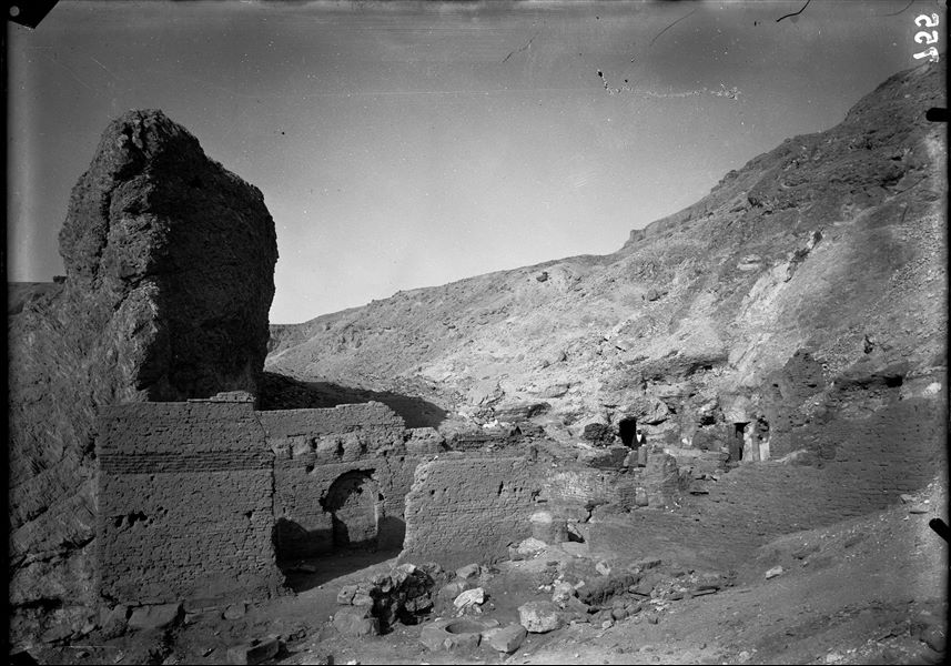 The mud-brick remains of the Coptic monastery at Deir er-Rumi. Schiaparelli excavations.