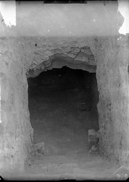 Entrance to tomb QV36, attributed to an unnamed  princess (“King’s Daughter”). Schiaparelli excavations. (Original label: Entrance to a tomb of an unnamed princess). 