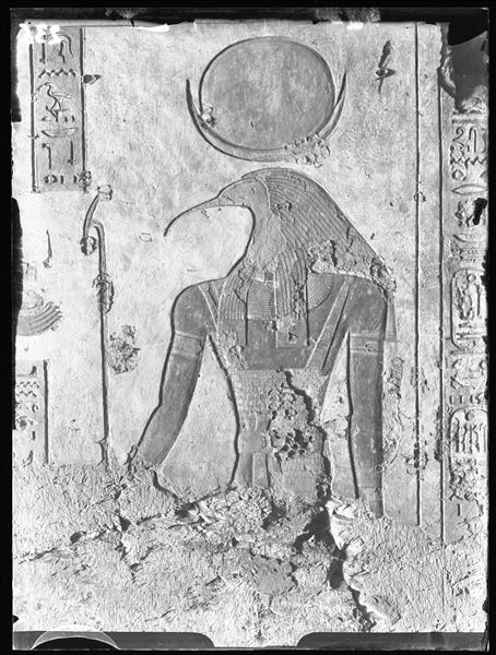East wall of the vestibule (scene 2) from tomb QV44, depicting the god Thoth. Schiaparelli excavations.