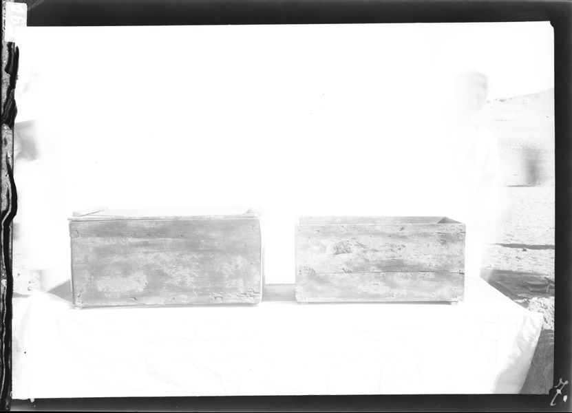 Wooden box, probably for funerary use. Schiaparelli excavations. 