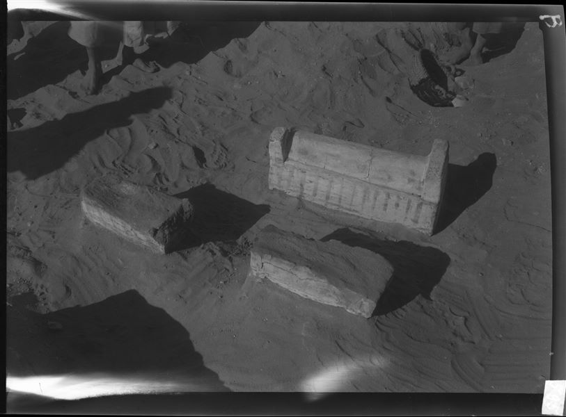 Small wooden coffins, plastered and painted, which often contained small embalmed animals. Farina excavations. 