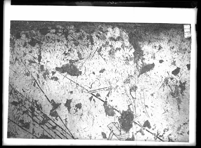 Tomb of Iti and Neferu. The image shows a detail of photograph C01446, where a monkey can be seen climbing the rigging to board the boat. The photograph is rotated horizontally 180°. Schiaparelli excavations. (S.14354/07) 