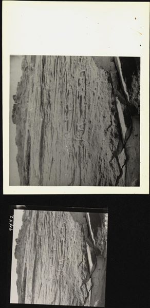 Photograph of a wall with rock inscriptions in the Ibrim area by a local ruler (Qaj-kA-Re Jny) at the beginning of the Middle Kingdom. Photograph taken in the mid-1960s.