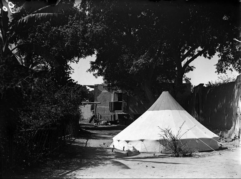 Camp of the Italian Archaeological Mission, near the house of Latif. Schiaparelli excavations.