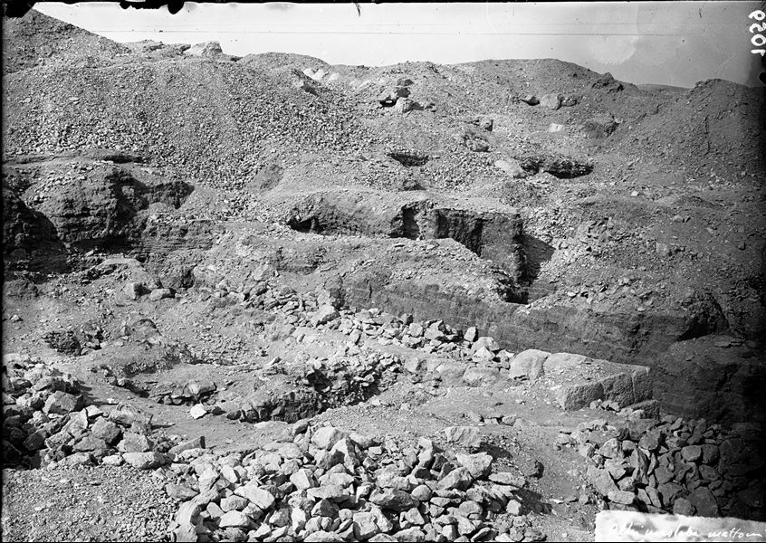 View of other brick mastabas north of Iteti's tomb (from original label). Schiaparelli excavations. 