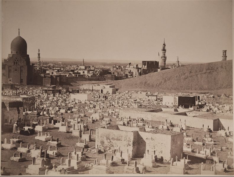 View of a section of the Islamic cemetery in Cairo.   
