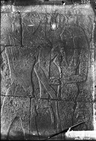 Mastaba di Iteti, dettaglio della parete sul lato ovest. Scavi Schiaparelli.