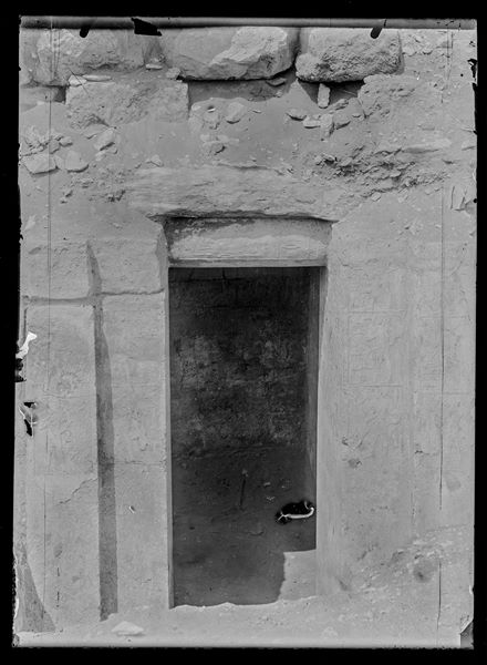 Ingresso della Mastaba G 7391, di Iteti, scavata nella necropoli orientale nel 1903 dalla Missione Archeologica Italiana. Scavi Schiaparelli 1903.