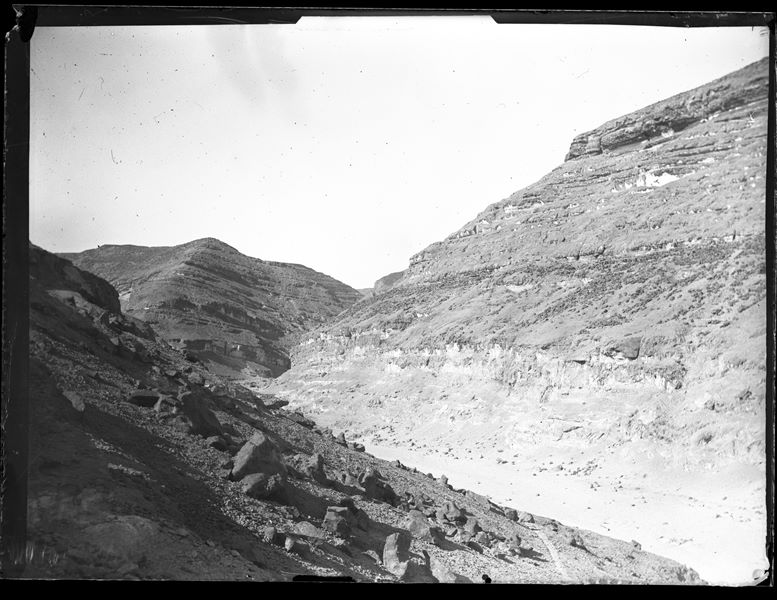 View of a valley near Asyut. Schiaparelli excavations.