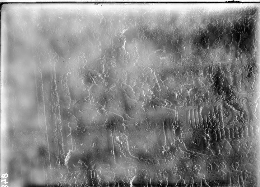 Tomba di Kaikhent (A2), cappella, lato ovest, sezione e, registro a sinistra. Scavi Schiaparelli.