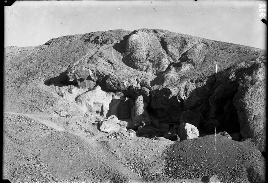 Rock-cut sanctuary of the goddess Meretseger and of the god Ptah. Schiaparelli excavations.
